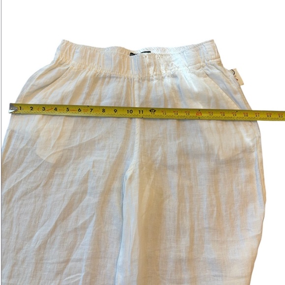 Tahari Essentials 100% White Linen Pants M NWT - Picture 8 of 9